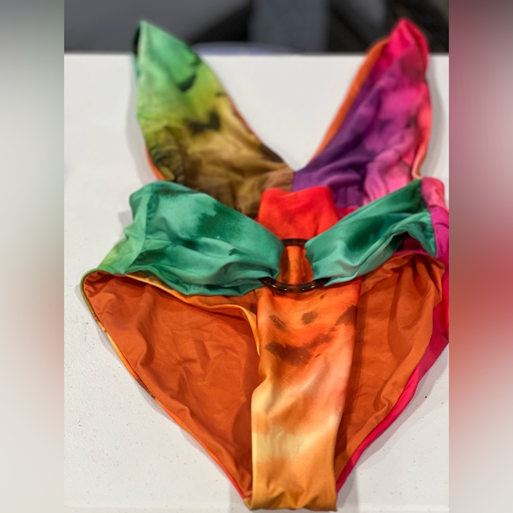 Agua Bendita from Revolve Vibrant Multicolor One Piece Swimsuit.